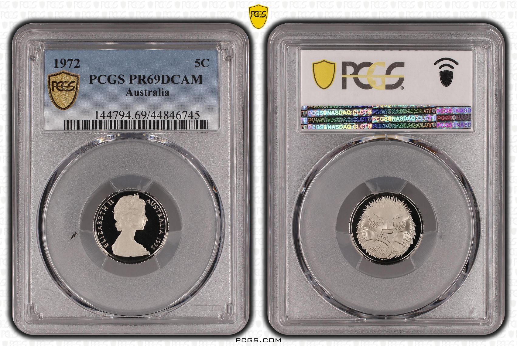 384 · 1972 Australia Five Cent, 5c PCGS - PR69DCAM -745