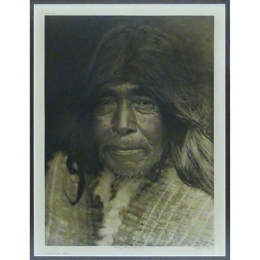 Antique Edward Curtis ''A Nootka Man'' (Plate 390) Large Photogravure