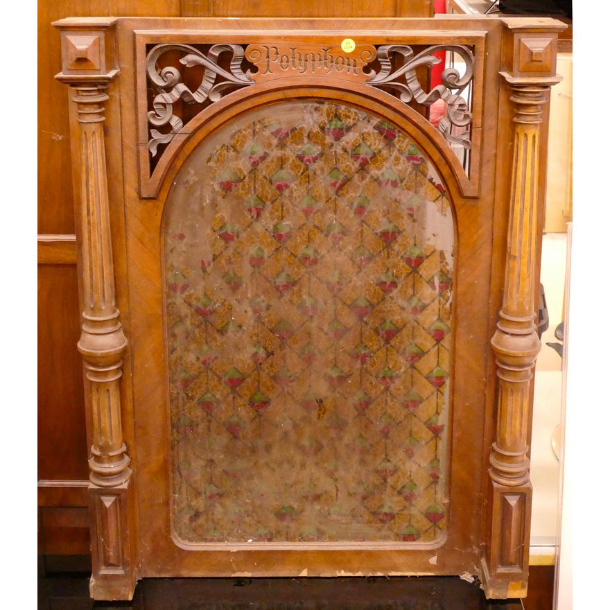 Antique Polyphon Upright Music Box Door- 35x27''