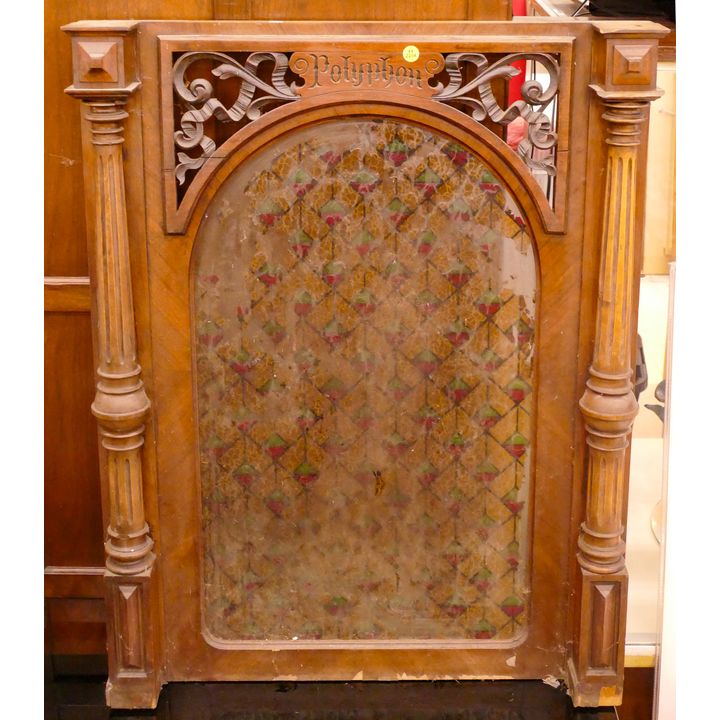 Antique Polyphon Upright Music Box Door- 35x27''