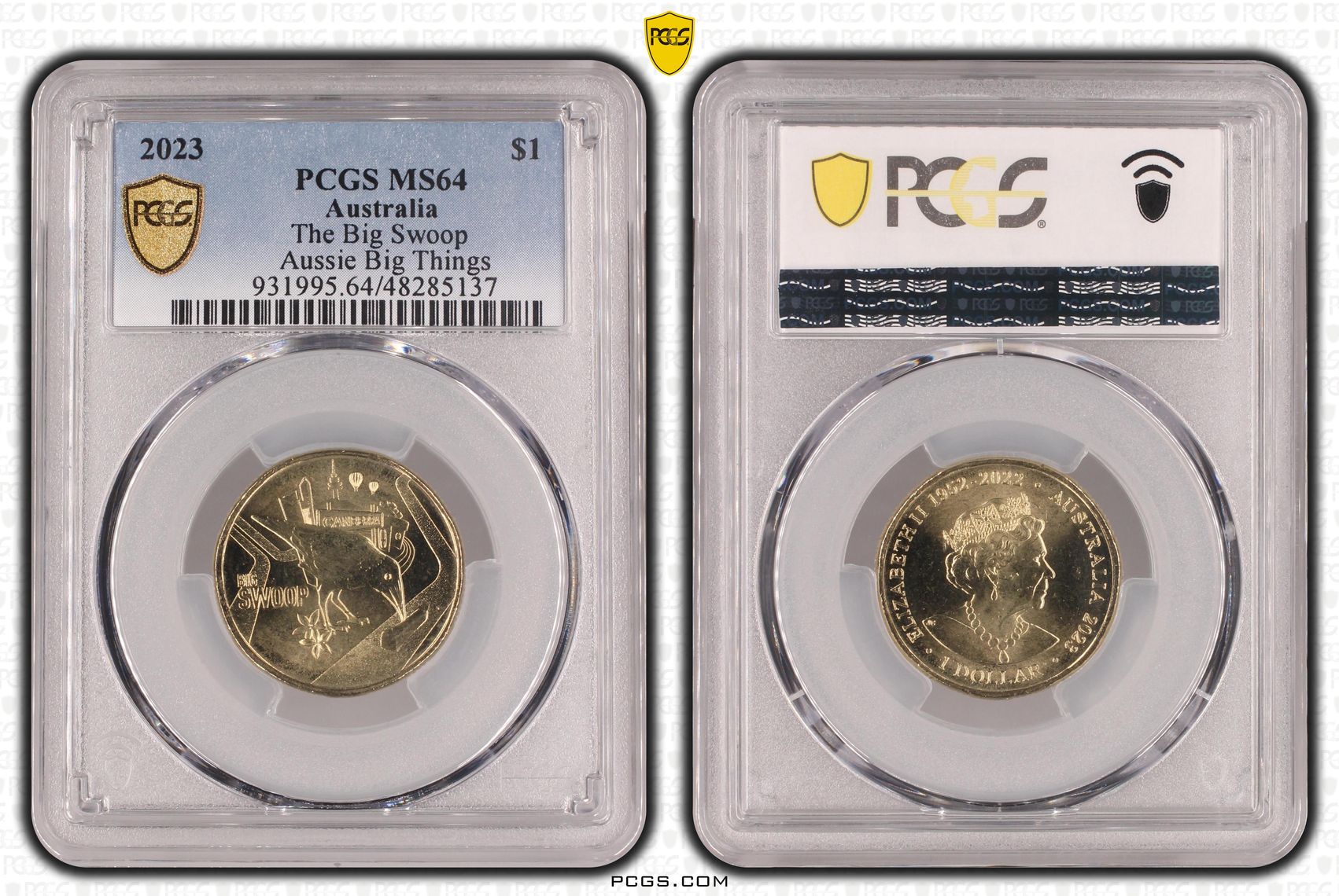 316 · The Big Swoop Aussie Big Things, One Dollar, 2023, PCGS MS64