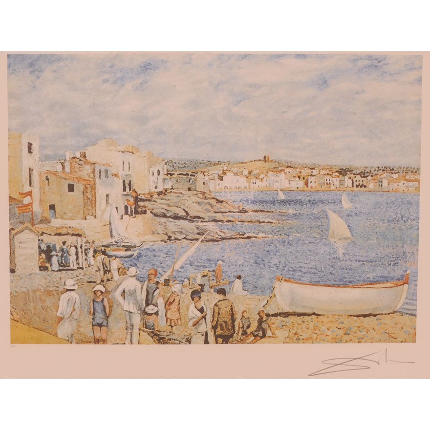 After Salvador Dali ''Llane Beach Cadaques'' Lithograph. Edition E.A..