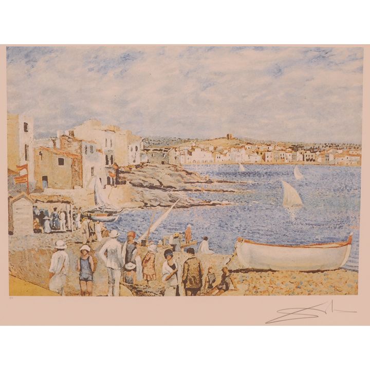 After Salvador Dali ''Llane Beach Cadaques'' Lithograph. Edition E.A..