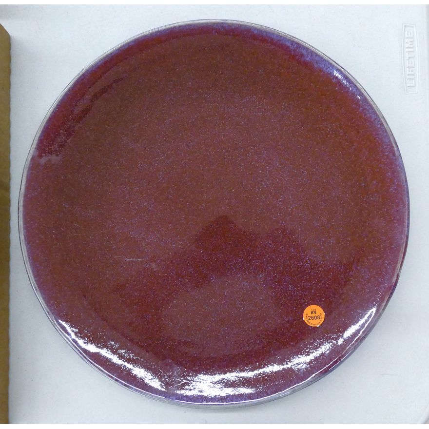 Chinese Flambe Glazed Pottery Charger 14''