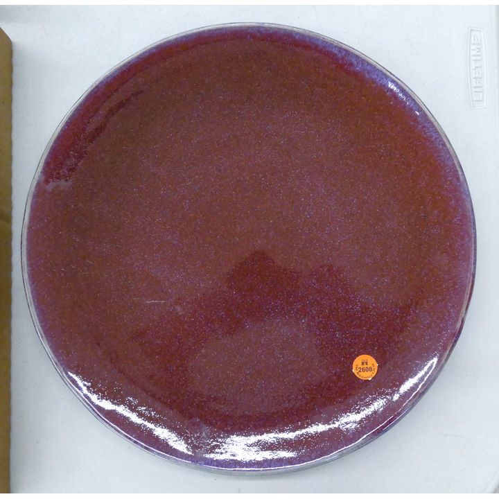 Chinese Flambe Glazed Pottery Charger 14''