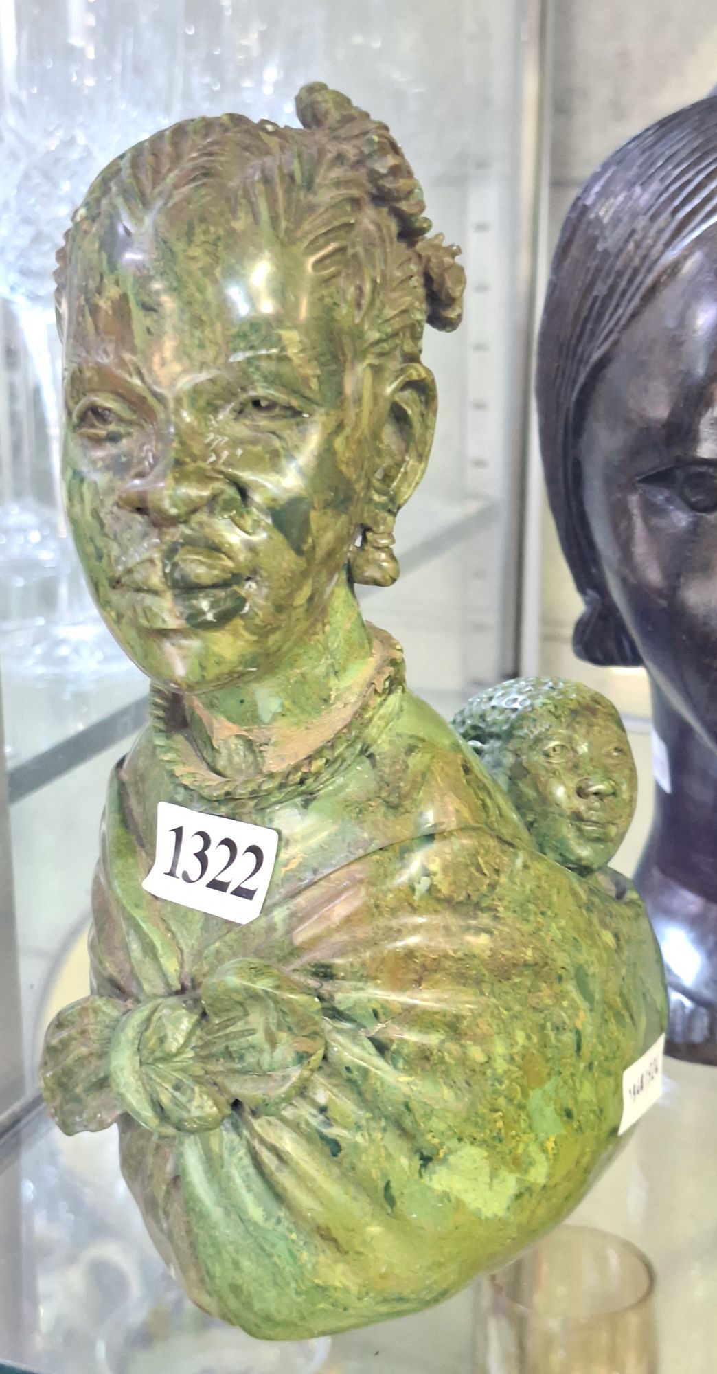 VERDITE CARVED BUST