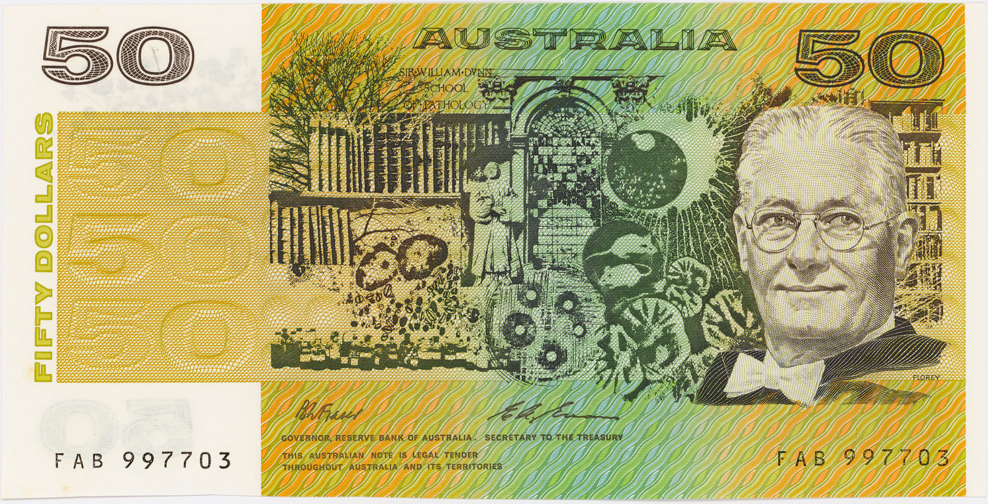 Fraser/Evans, Fifty Dollars, 1993, aUNC