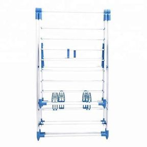 Dmart Foldable Y Cloth Drying Rack - Blue - pipes bent and broken