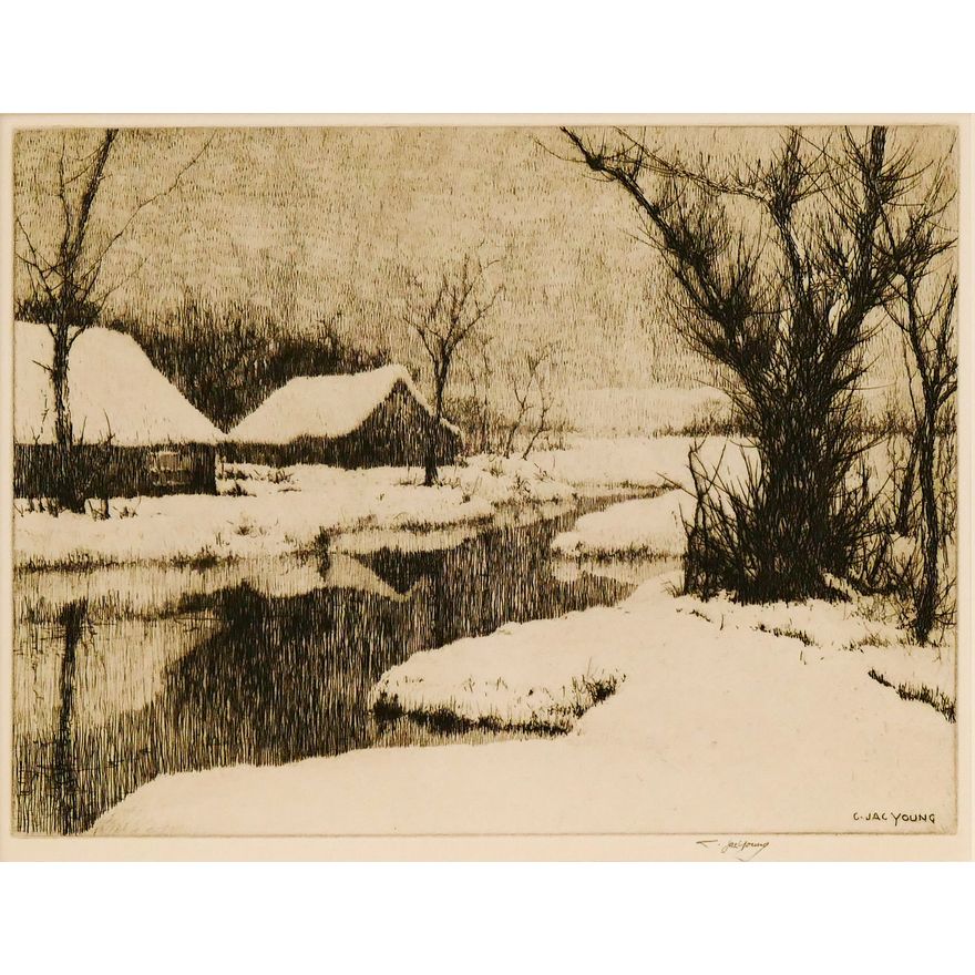 C. Jac Young ''Where Memory Lingers'' (Winter Landscape)