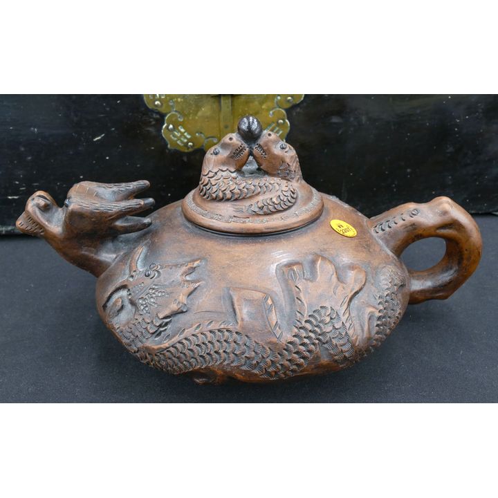 Chinese Yixing Large Dragon Teapot 13''