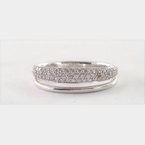 0.388CTS DIAMONDS IN 18CT WHITE GOLD RING COLOUR I/J CLARITY VS/SI - 51629/034