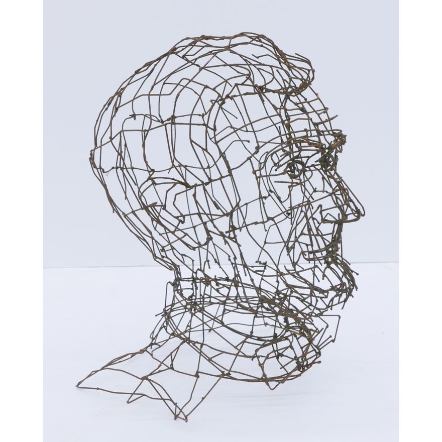 Joe Police ''Abe Lincoln'' Steel Wire Sculpture