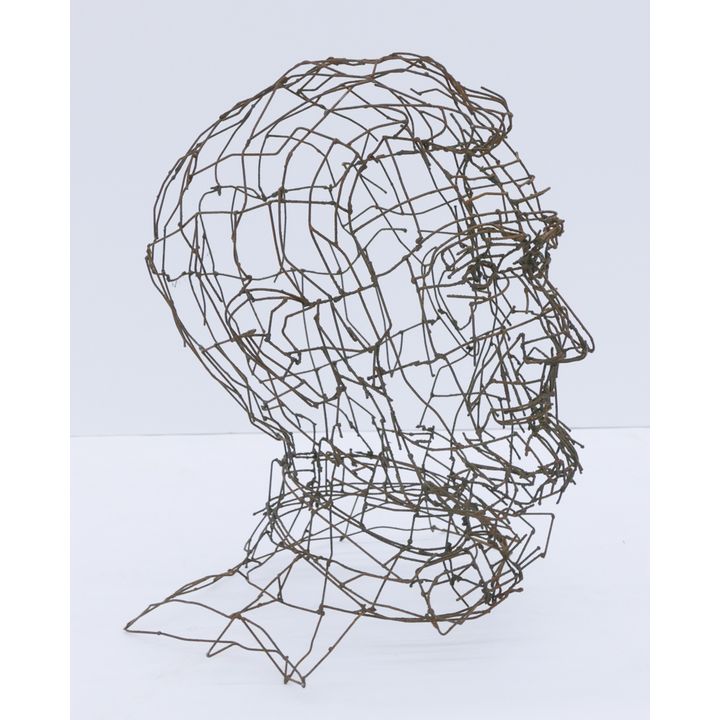 Joe Police ''Abe Lincoln'' Steel Wire Sculpture