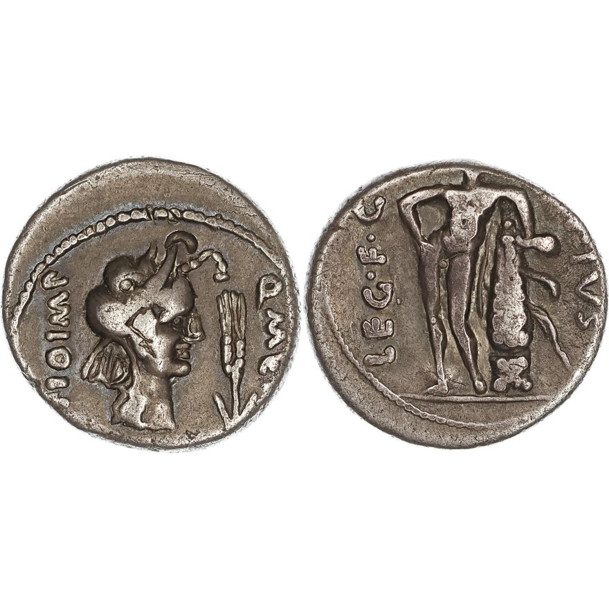 Roman Republic, Imperatorial Period, Q. Caecilius Q.f. Q.n. Metellus Pius Scipio Nasica, Silver Denarius, 47-46 BC,  gF-nVF