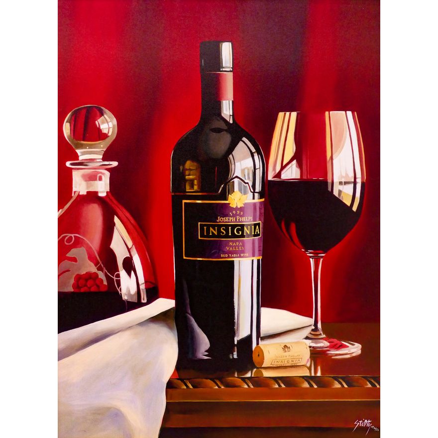 Thomas Stiltz 'Portrait in Red' (Wine) Artist Proof Giclee. Gallery Framed 35x45''