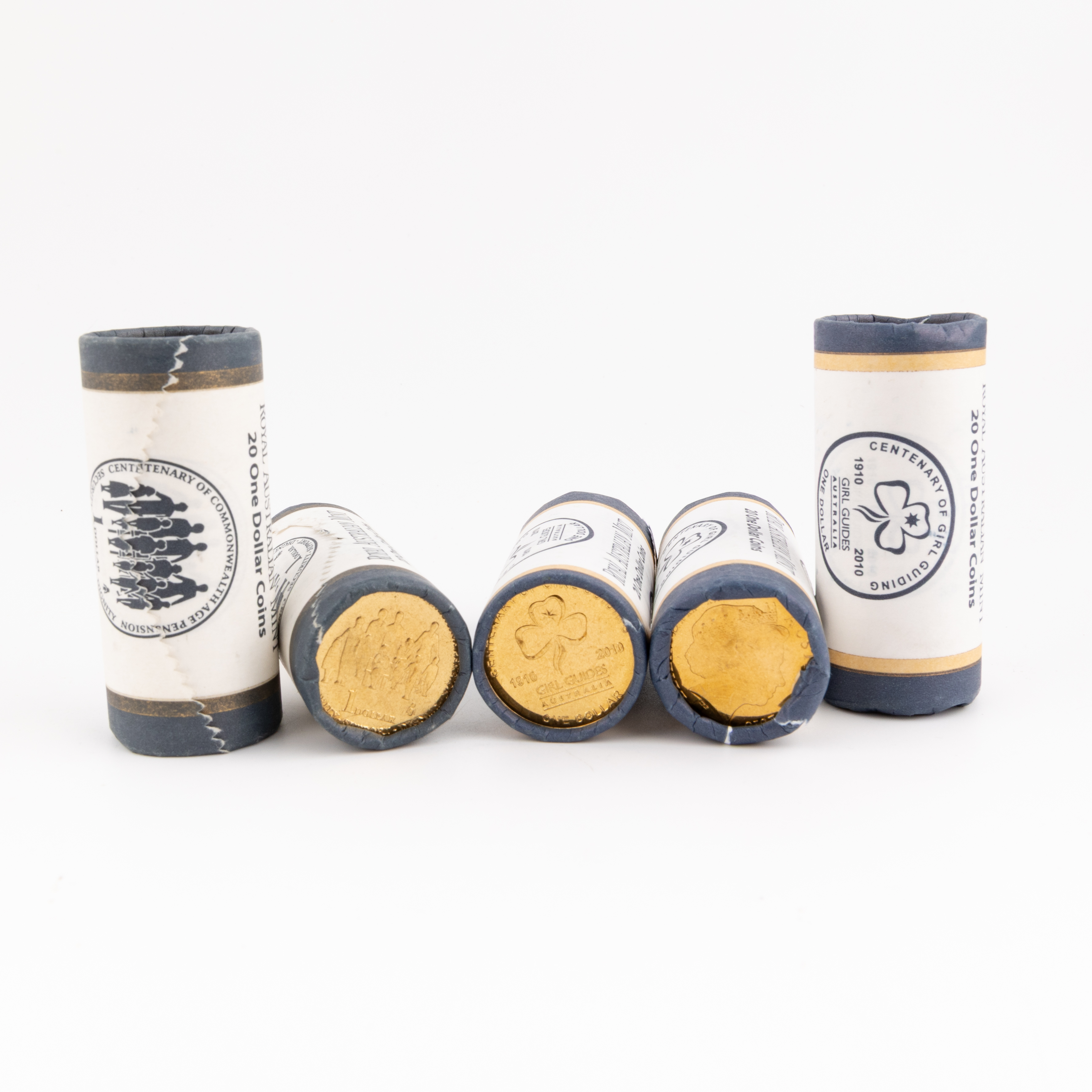 Elizabeth II, RAM Rolls - Age Pension & Girl Guides, One Dollar, 2009 - 2010, UNC