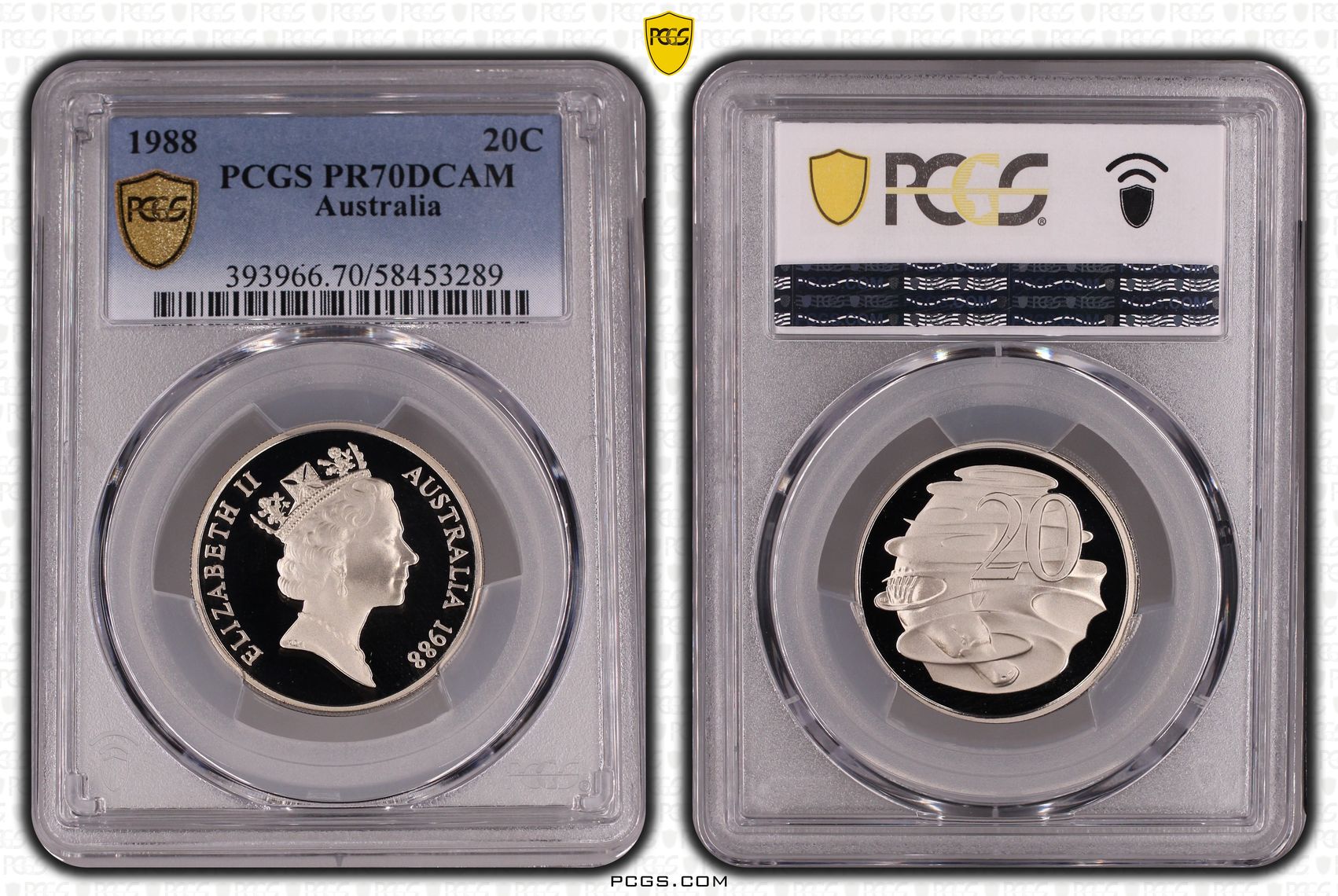 Twenty Cent, 1988, PCGS PR70DCAM