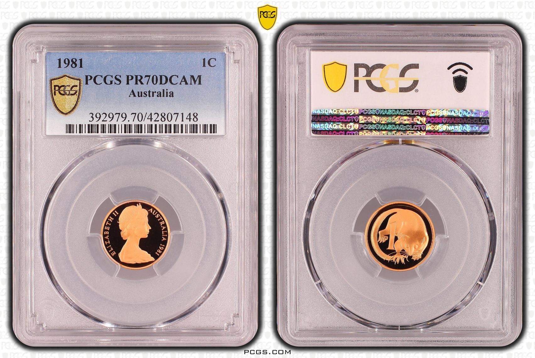 One Cent, 1981, Pcgs Pr70dcam