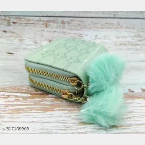Pu Leather Rfid Card Holder and Wallet Green Women S |