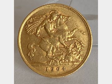1904 EDWARD VII GOLD HALF SOVEREIGN
