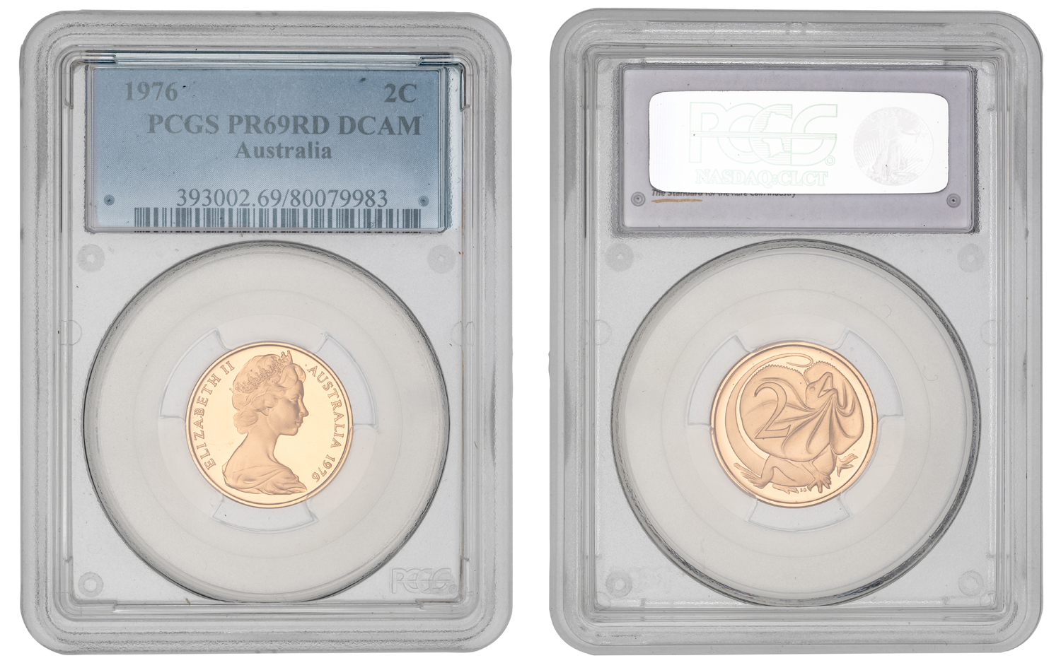 Elizabeth II, Two Cent, 1976, PCGS PR69DCAM