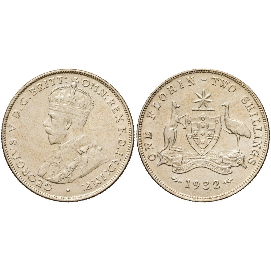 George V, Florin, 1932,  VF