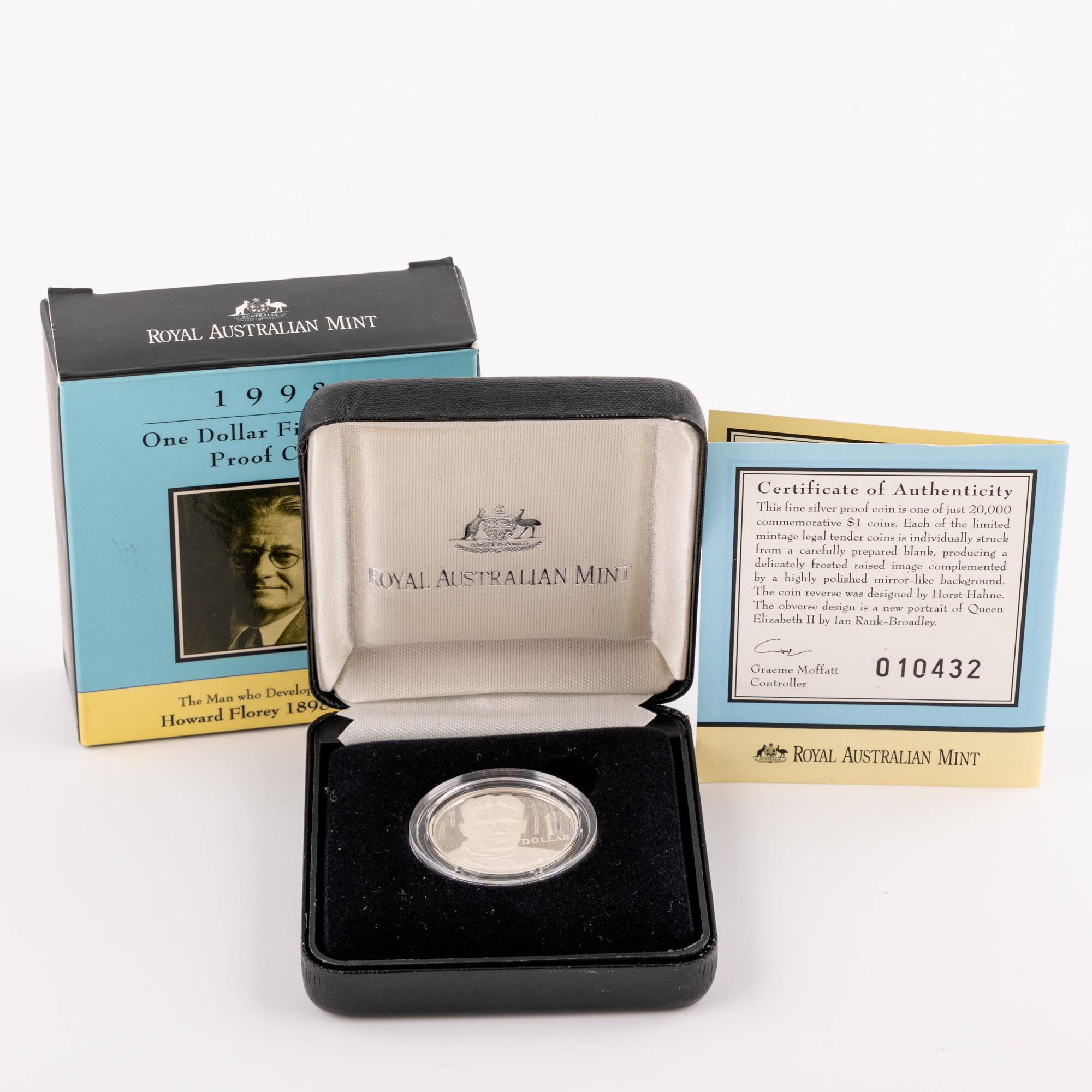 Elizabeth II, Howard Florey Proof Coin, One Dollar, 1998, UNC