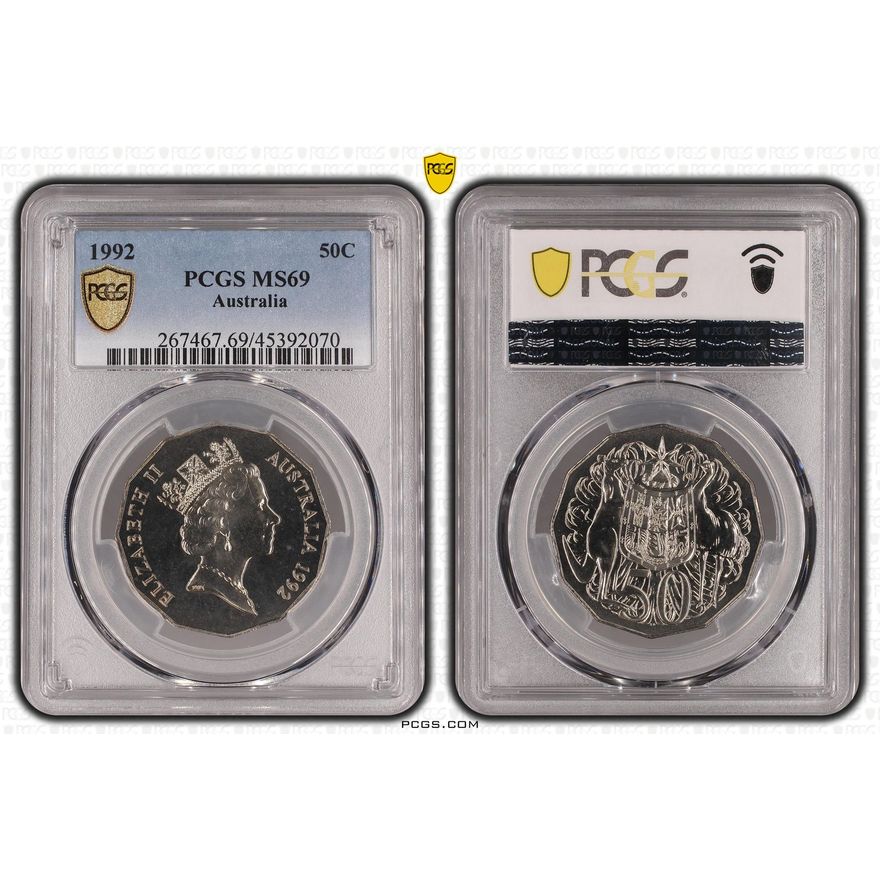 POP 5/0, Fifty Cent, 1992, PCGS MS69
