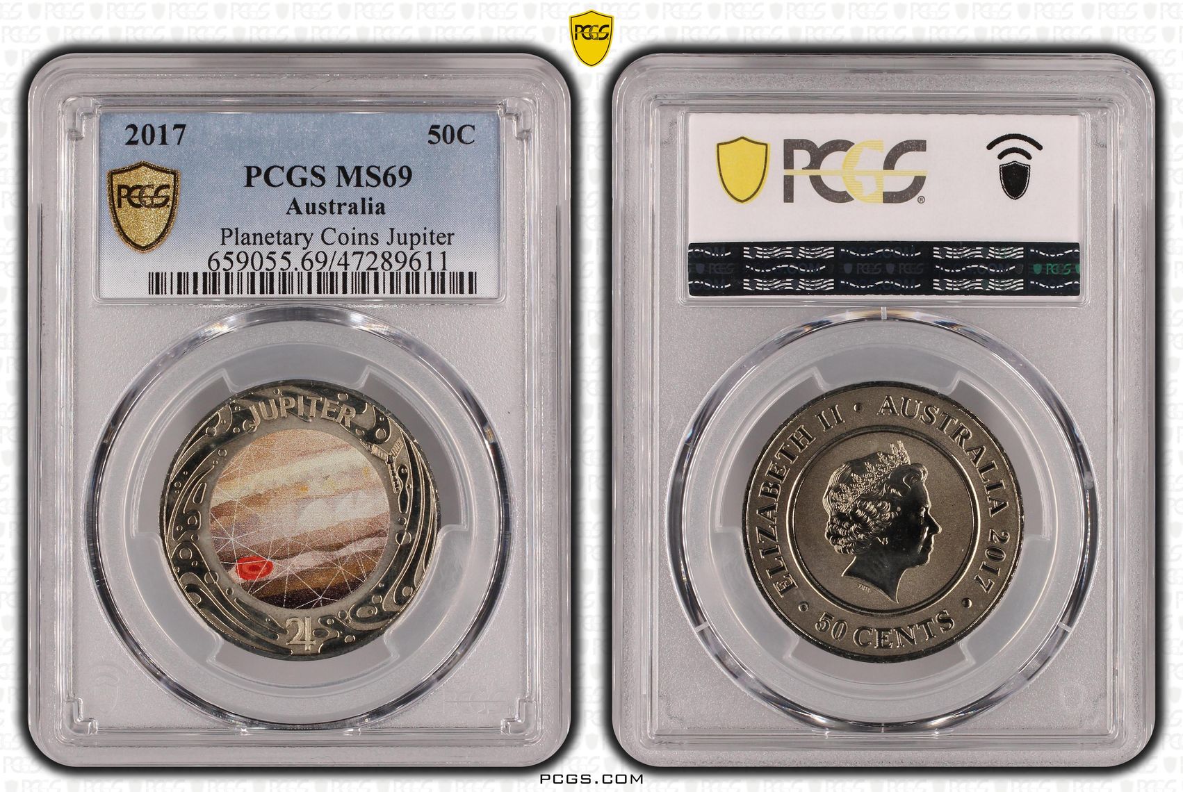 Planetary Coins Jupiter, Fifty Cent, 2017, PCGS MS 69