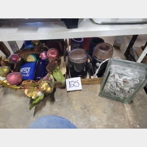 Coffee grinders, lighted block and other misc. glasses