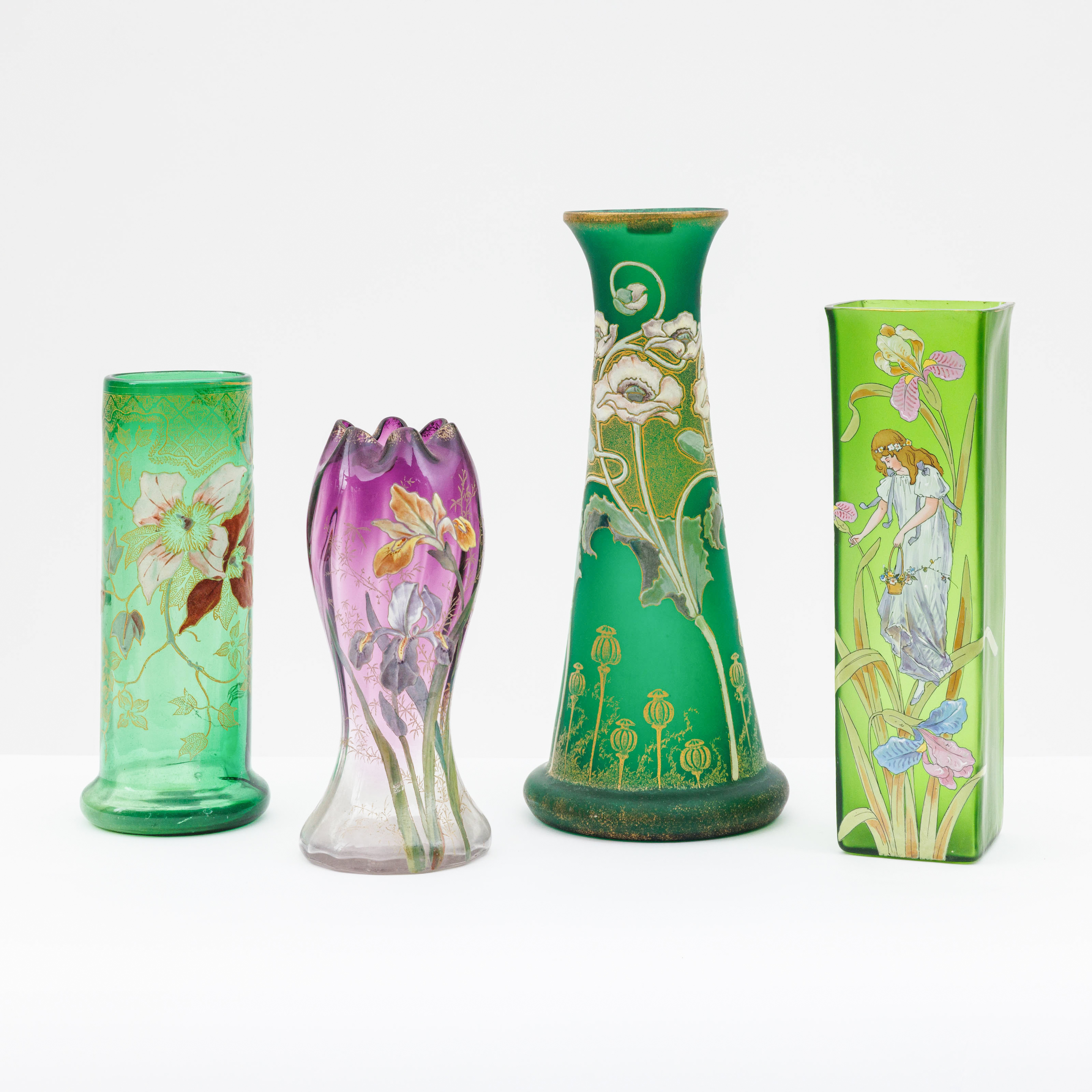 Four art nouveau period vases. 1. Legras & Cie – kavel bij Bernaerts, Antwerp