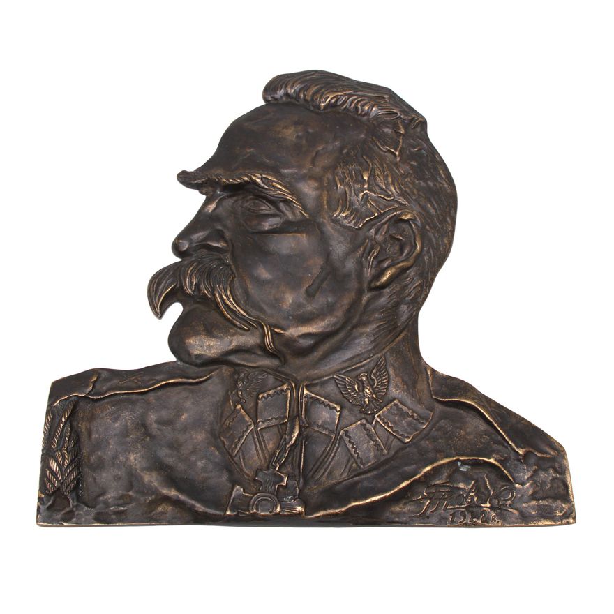 Feliks Robakowski | Plakieta z popiersiem Józefa Piłsudskiego, 1922 r.