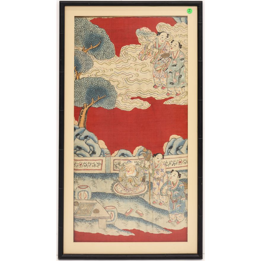 Chinese Kesi Silk Panel Framed