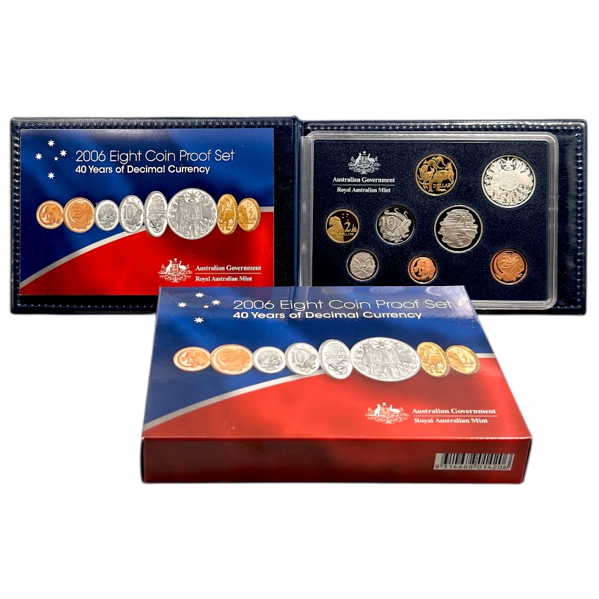 2006 Eight Coin Proof Set 40 Yrs of Decimal Currency | Coins Australia