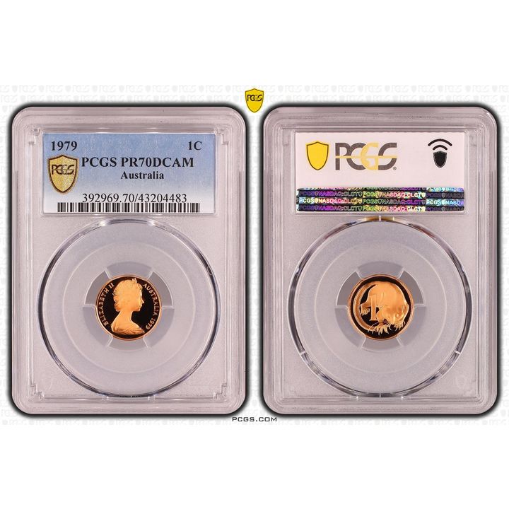 1979 Australia One Cent, 1c PCGS - PR70DCAM POP 16/0 -483