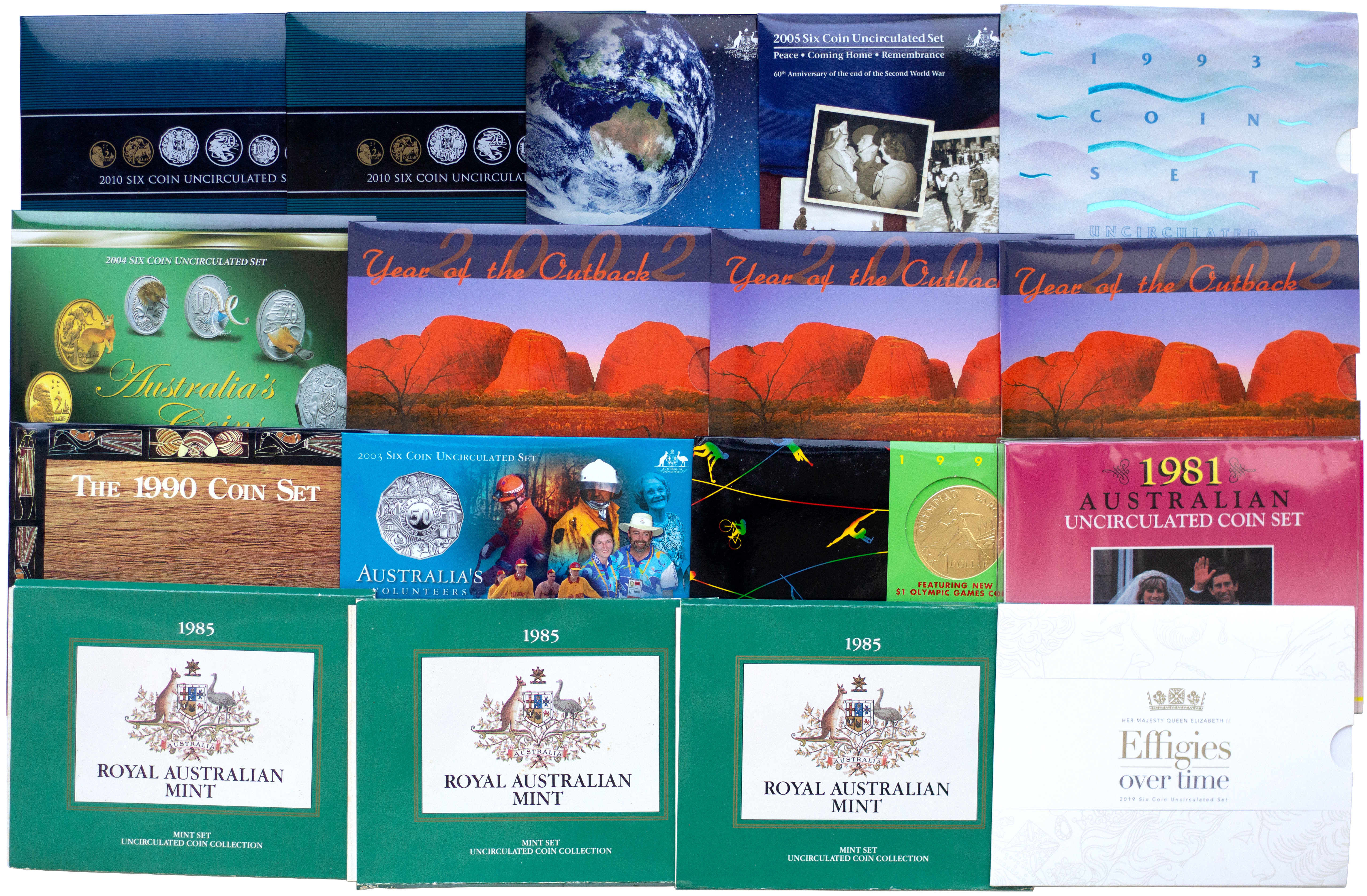 Elizabeth II, Mint Sets, 1981 - 2019, UNC