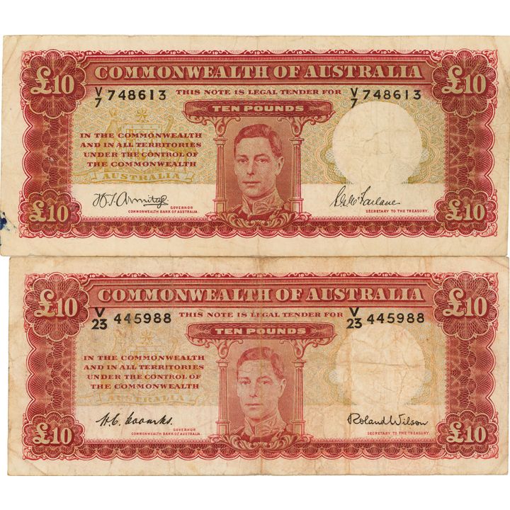 Ten Pounds, 1943 - 1952, aF - F
