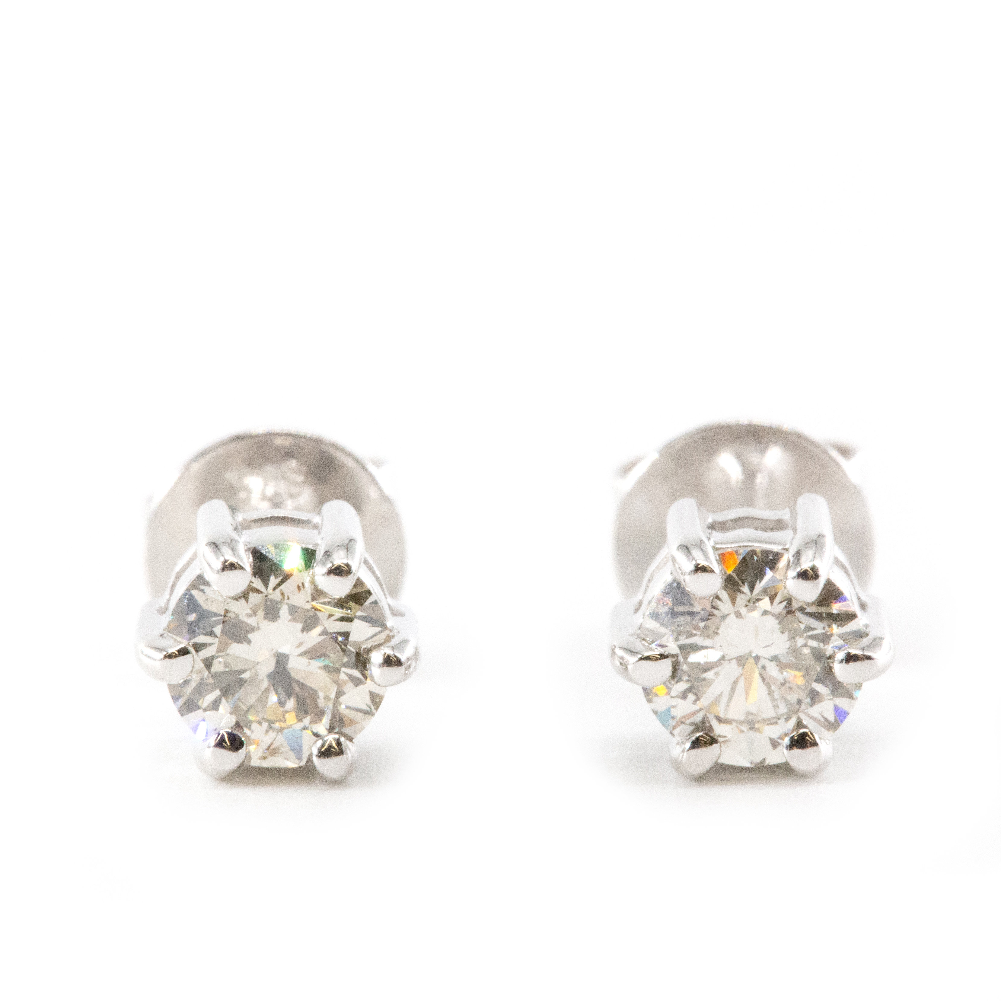 0.99ct Diamond Solitaire Stud Earrings