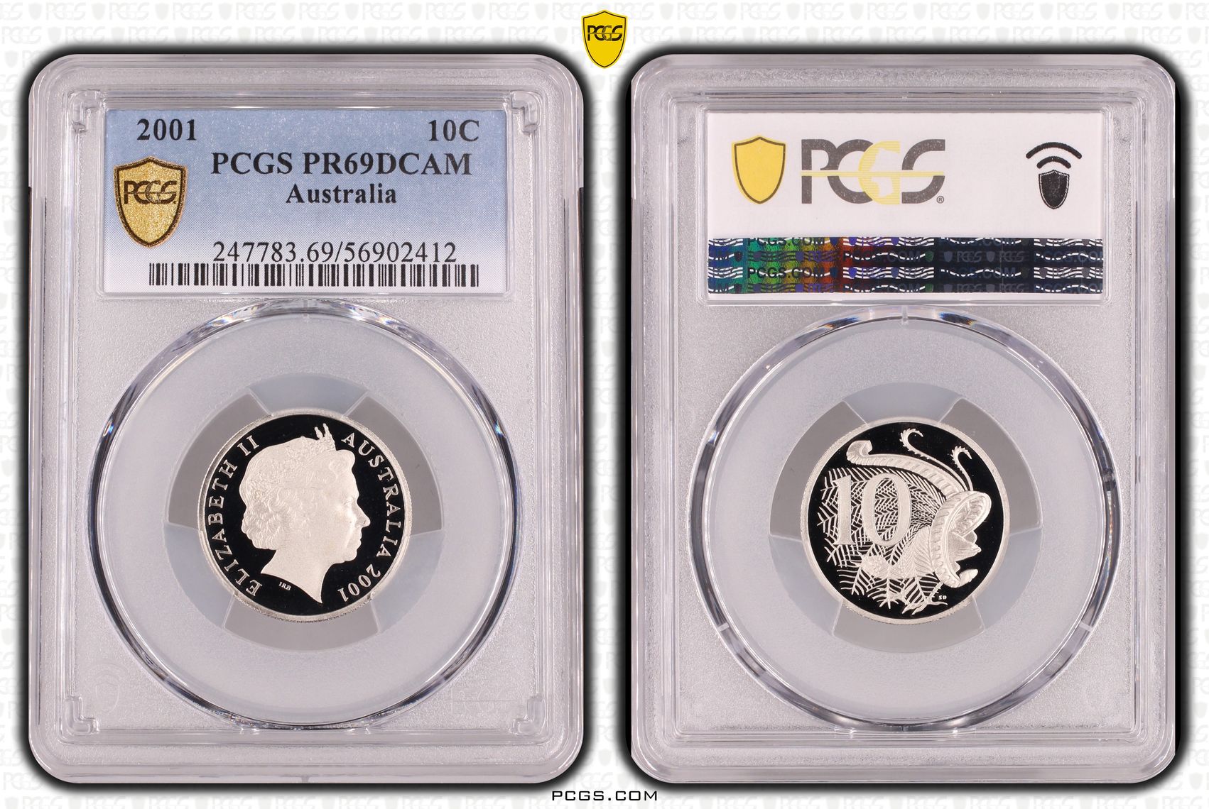 Ten Cent, 2001, Pcgs Pr69dcam
