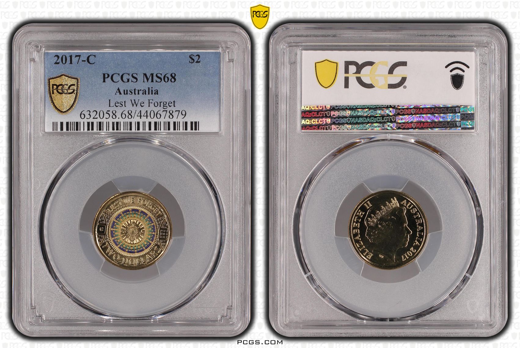 Lest We Forget Colorized, Two Dollar, 2017-C, PCGS MS68