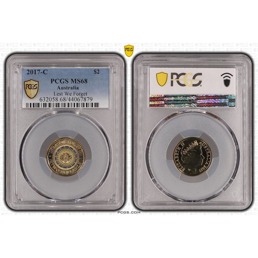 Lest We Forget Colorized, Two Dollar, 2017-C, PCGS MS68