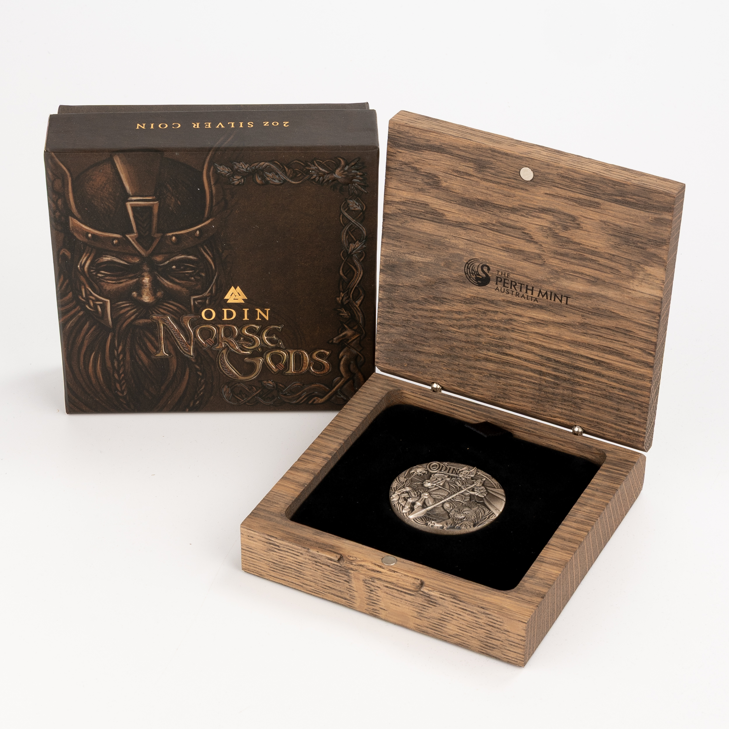 Tuvalu, Elizabeth II, Perth Mint - Norse Gods, Odin, Two Dollars, 2016, UNC