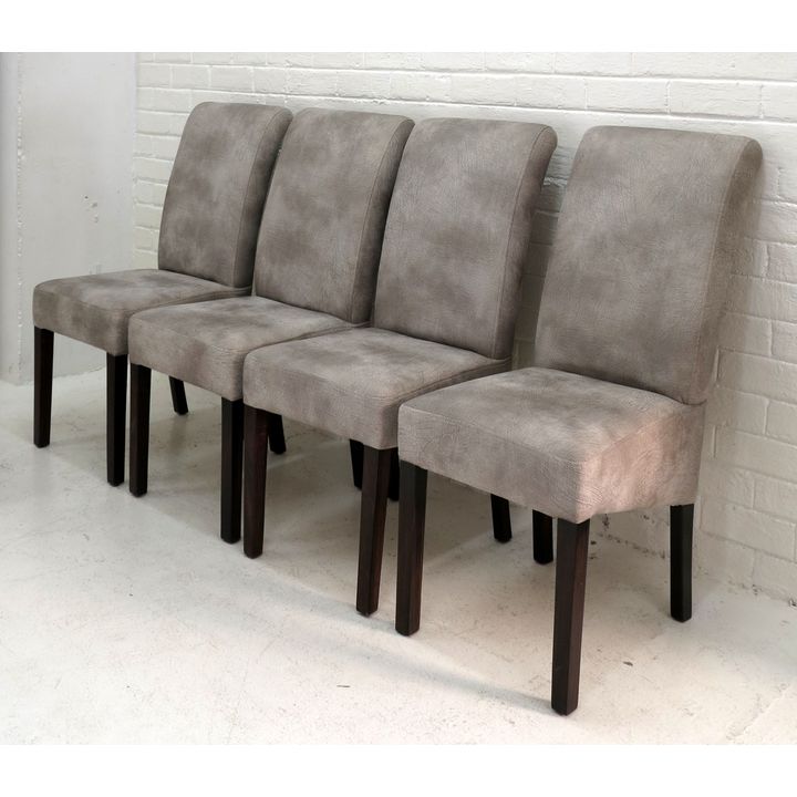 SET OF 4 UPHOLSTERED DINING CHAIRS