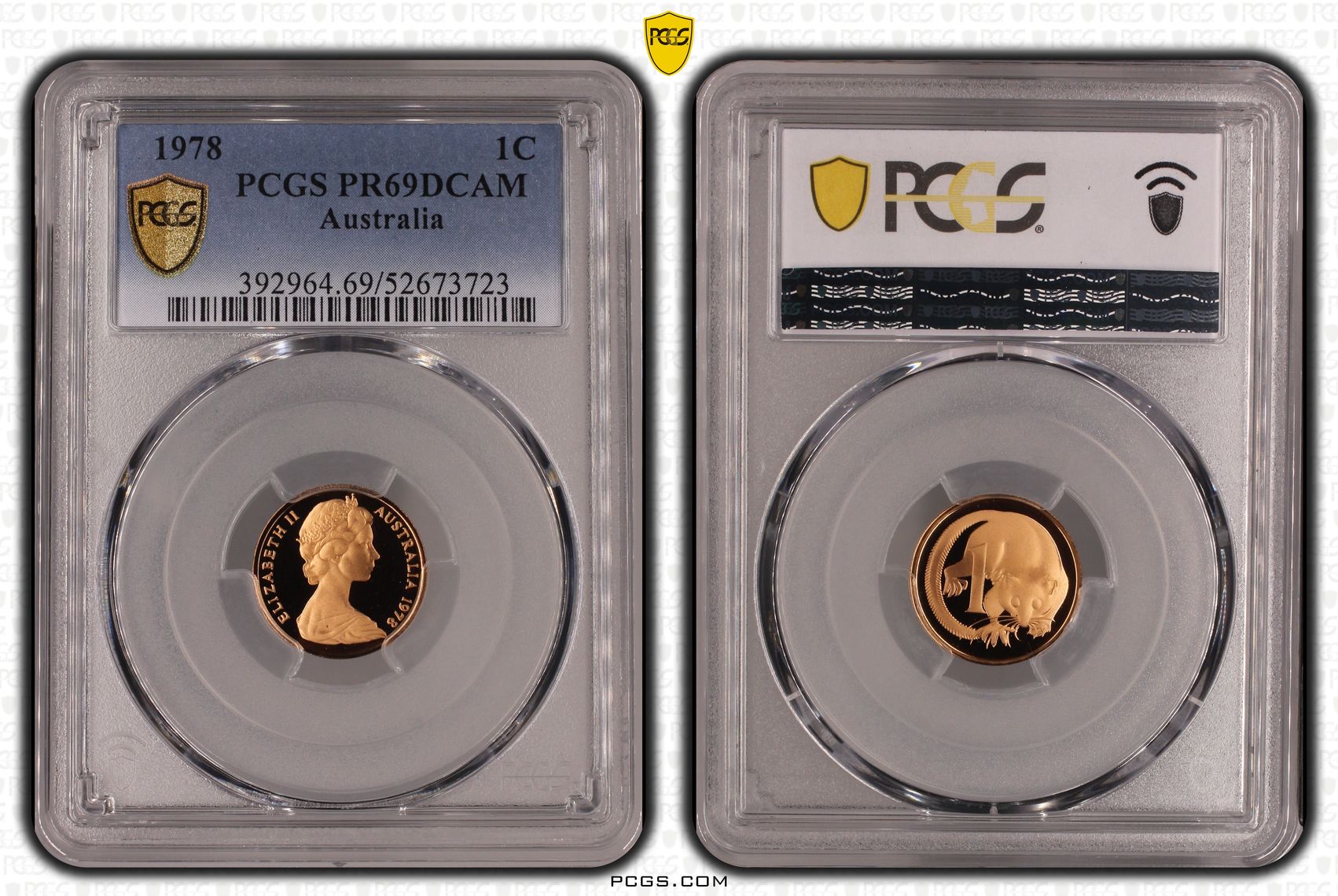 One Cent, 1978, Pcgs Pr69dcam