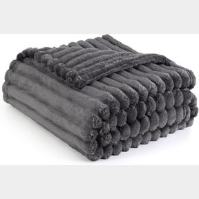 BEDSURE LIVING ROOM DECOR HOME GREY TWIN BLANKET GIFTS FOR WOMEN MEN, SOFT FLUFFY FLEECE COZY FUZZY PLUSH WARM BED BLANKET TWIN SI