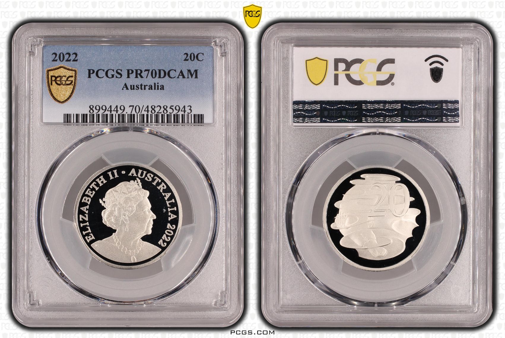 Twenty Cent, 2022, PCGS PR70DCAM
