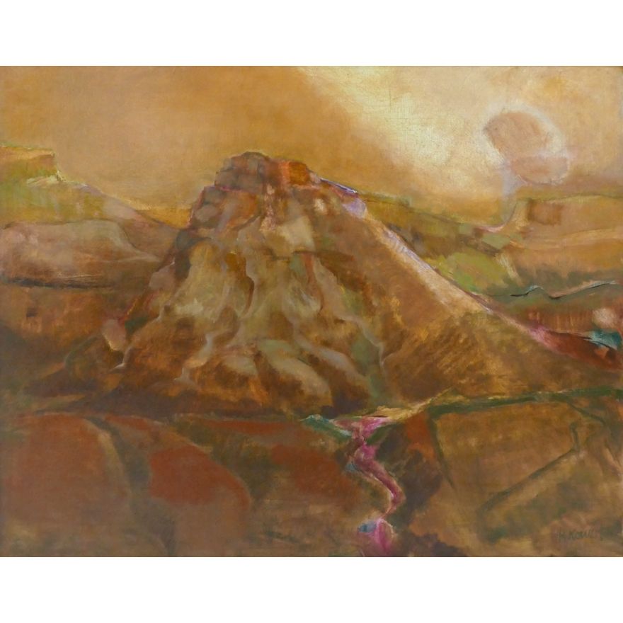 Hank Kowert ''Masada'' (Landscape) Oil