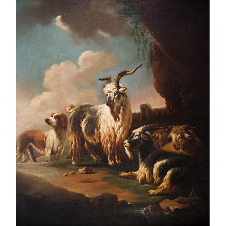 Naśladowca Petera Philippa Roosa zwanego Rosa da Tivoli | Scena pasterska, koniec XVIII w.