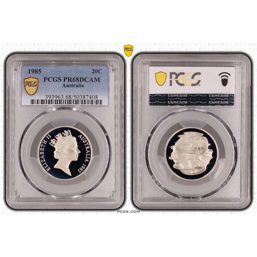 Twenty Cent, 1985, PCGS PR68DCAM