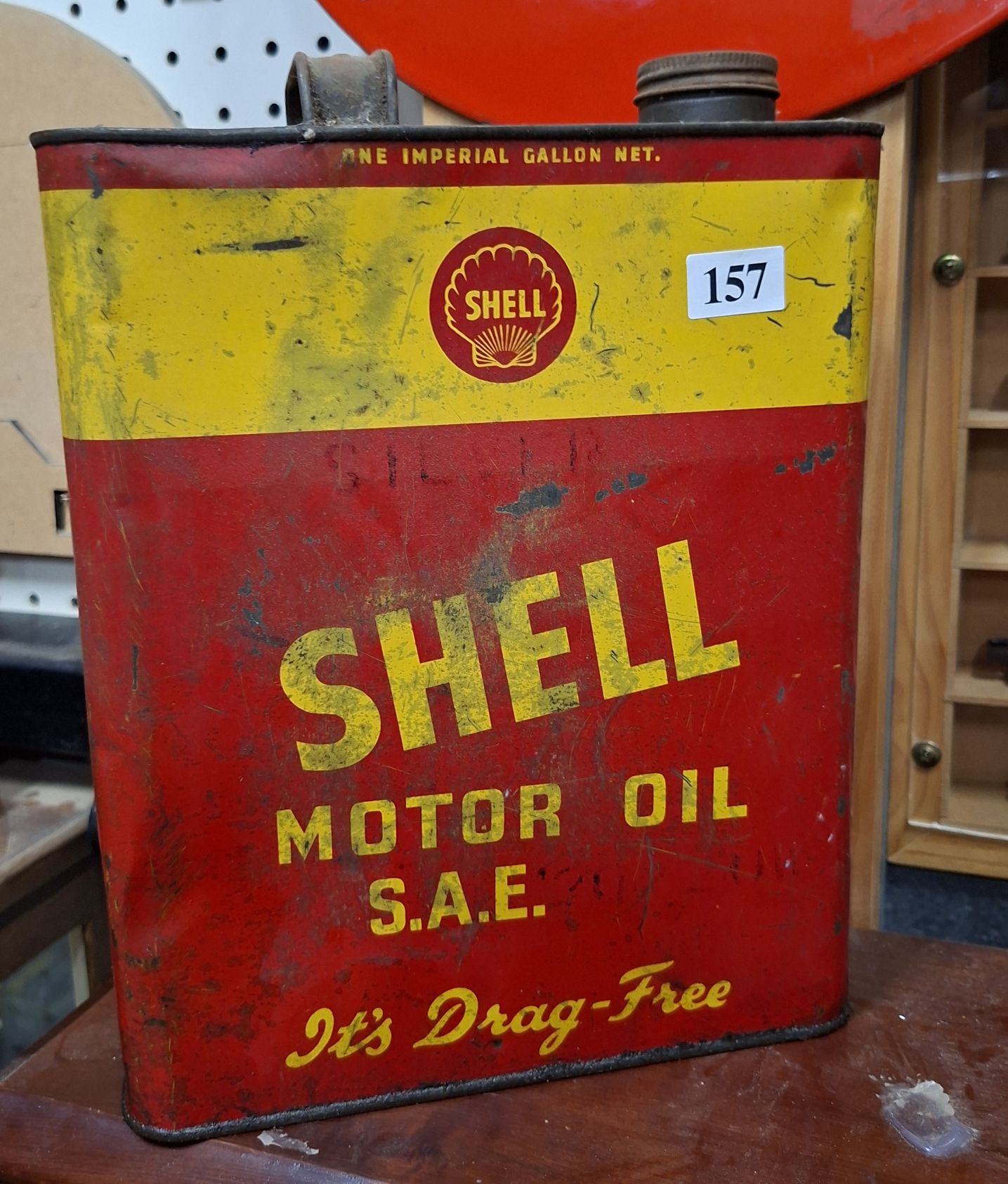 157 · SHELL MOTOR OIL CAN